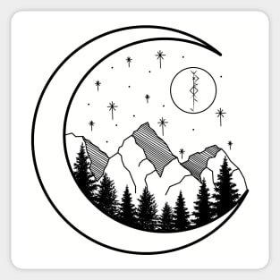 Mountain Moon Sticker